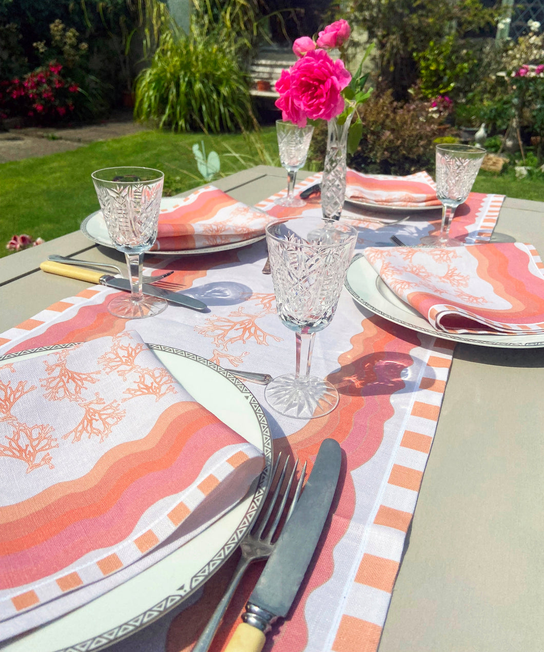 Carrageen Sea Table Runner in Peach