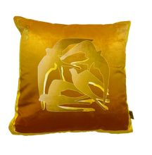 Load image into Gallery viewer, Swallows Wheel in Yellow &amp; Orange Ombré on Shimmer Velvet
