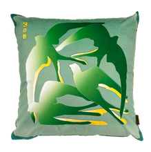 Load image into Gallery viewer, Swallows Wheel in Leaf Green &amp; Sage Ombré on Velvet
